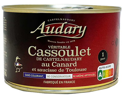 Cassoulet de Castelnaudary . Canard . 1 part . 420g - ref. : 102712