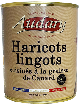 Haricots lingots cuisinés . 3/4 parts . 820g - ref. : 400044