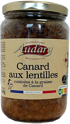 Canard aux lentilles . 2/3 parts . 660g - ref. : 452775